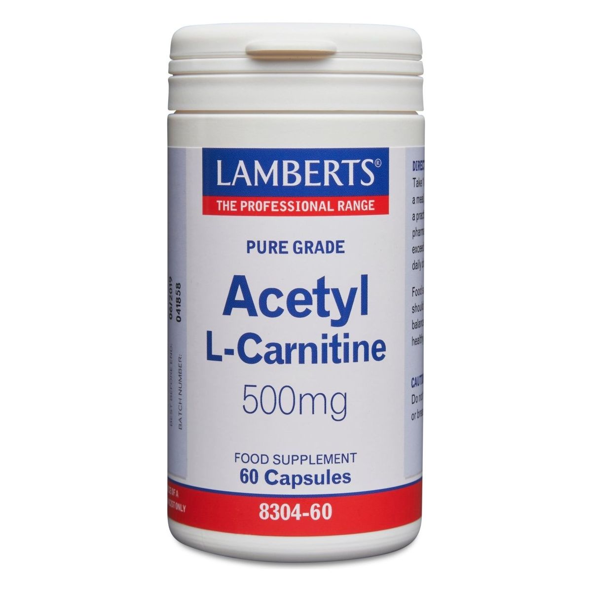 Lamberts Acetyl L-Carnitine (Alcar) 500mg - 60 Caps