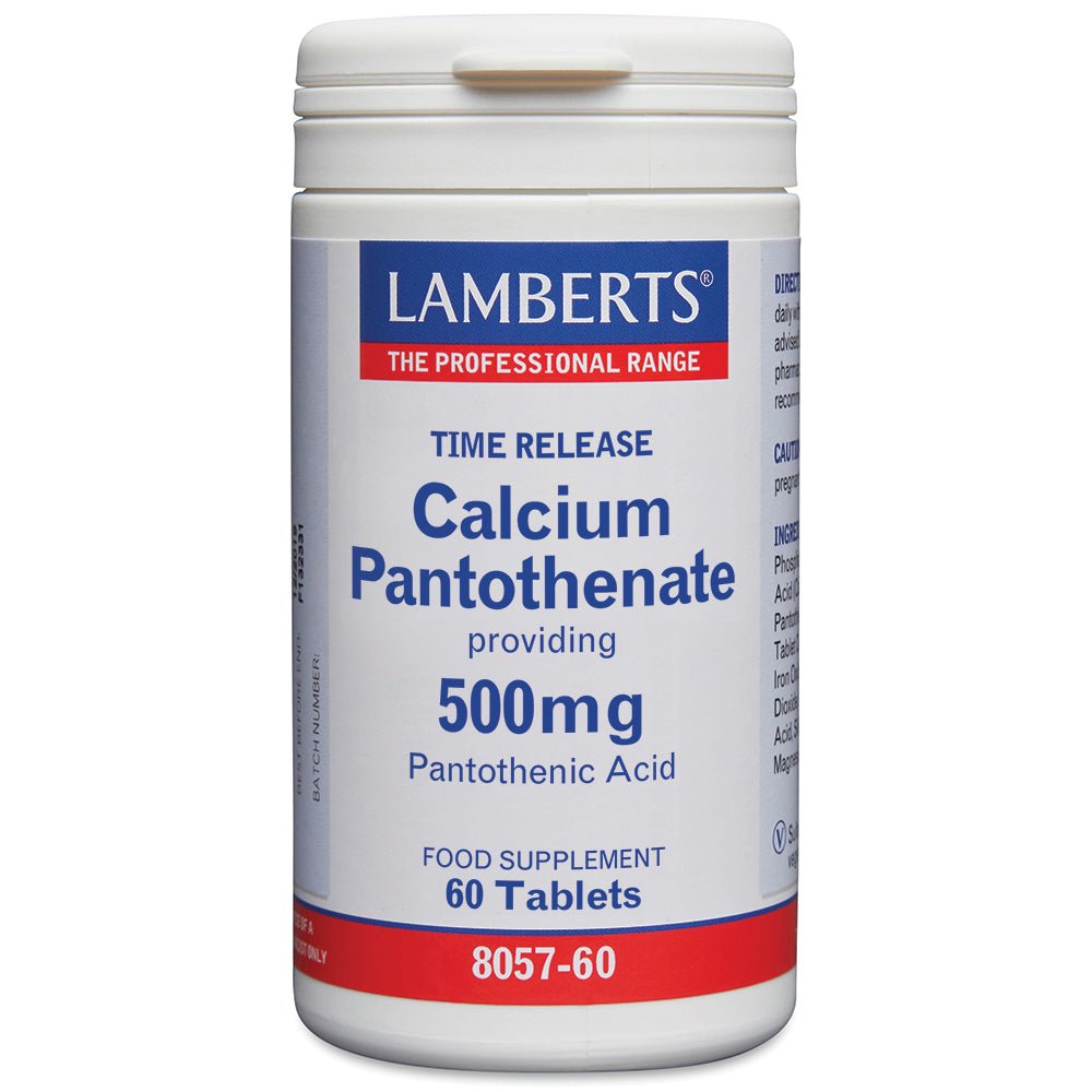 Lamberts Calcium Pantothenate 500mg Time Release - 60 Tabs
