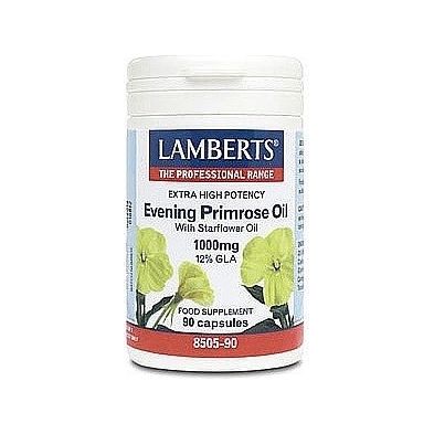 Lamberts Evening Primrose Oil (Extra High Potency) with Starflower Oil 1000mg - 90 caps