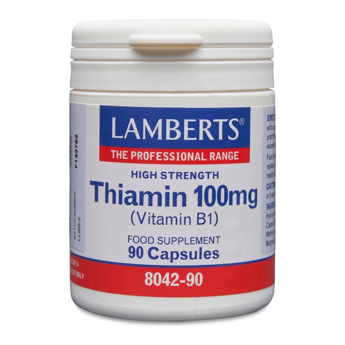 Lamberts Thiamin 100mg (Vitamin B1) - 90 Caps