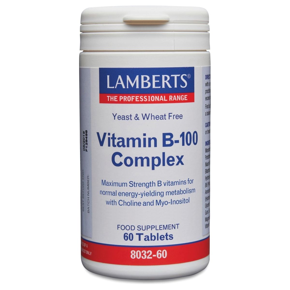 Lamberts Vitamin B-100 Complex - 60 Tabs