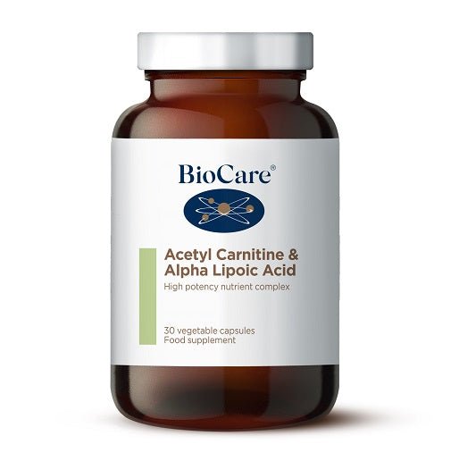 Biocare Acetyl Carnitine & Alpha Lipoic Acid - 30 Veg Cap