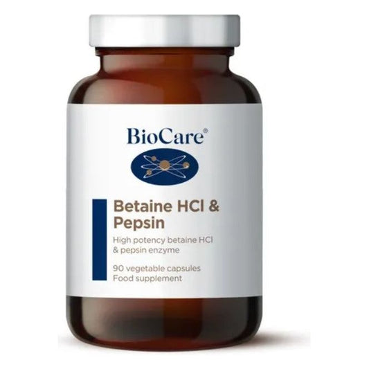 Biocare Betaine HCI & Pepsin  - 90 Veg Cap