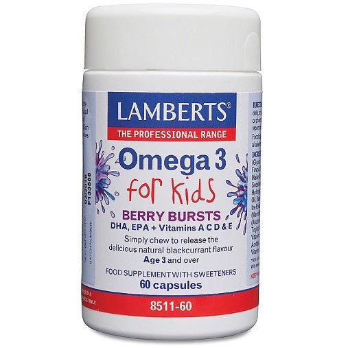 Lamberts Berry Bursts Omega 3 For Kids - 60 Caps