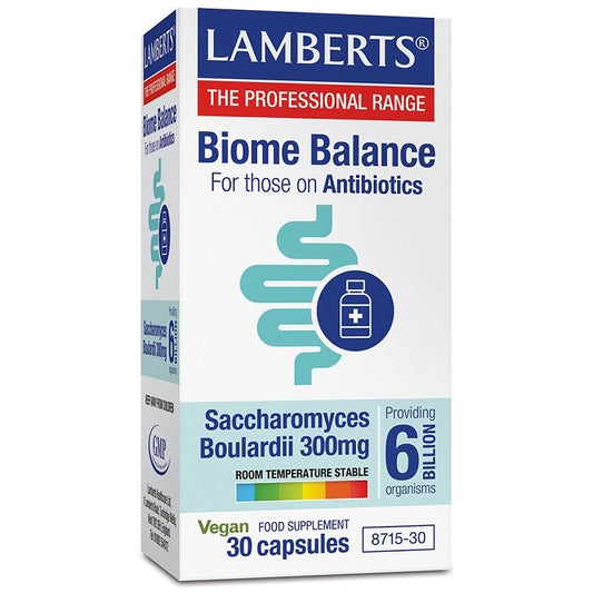 Lamberts Biome Balance for those on Antibiotics (Saccharomyces Boulardii) - 30 Caps
