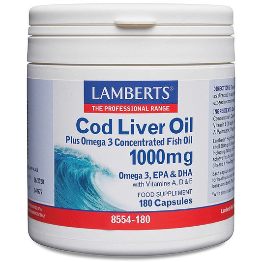 Lamberts Cod Liver Oil 1000mg  - 180 Caps