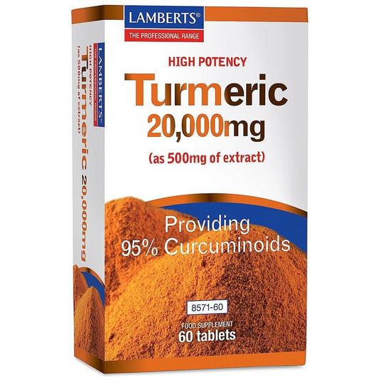 Lamberts High Potency Turmeric 20,000mg - Pack of 60