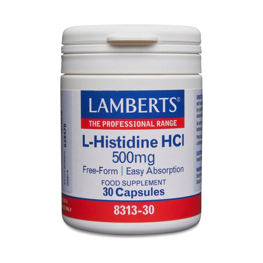 Lamberts L-Histidine Hci 500mg  - 30 Caps