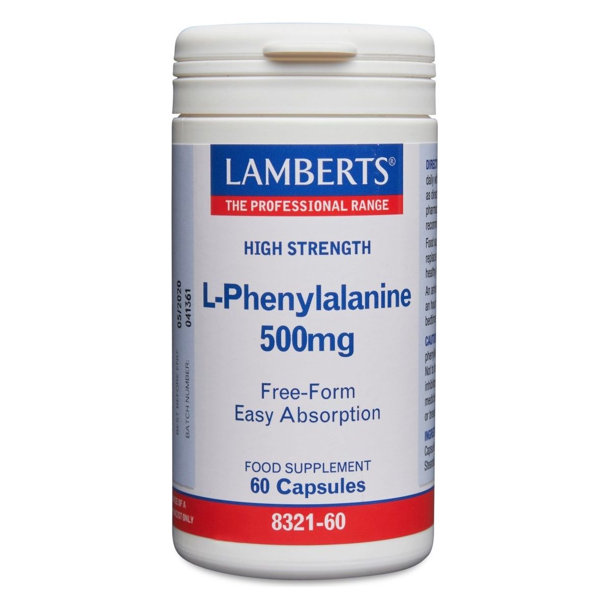Lamberts L-Phenylalanine 500mg  - 60 Caps