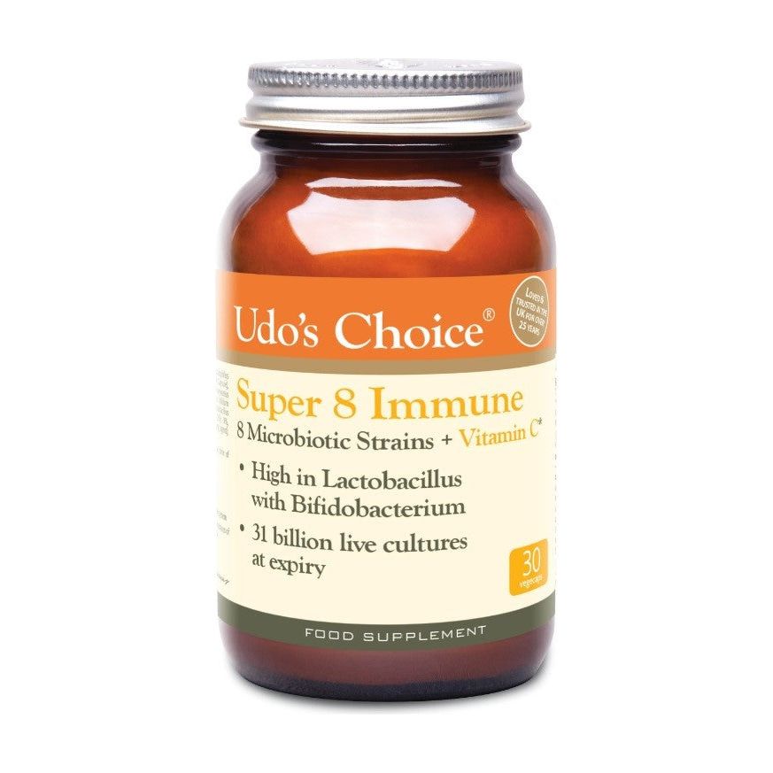 Udo's Choice Super 8 (Immune) Probiotics - 30 Veg Caps