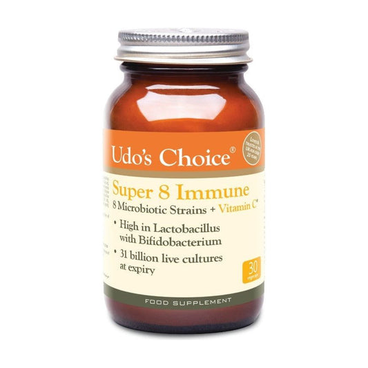 Udo's Choice Super 8 (Immune) Probiotics - 30 Veg Caps
