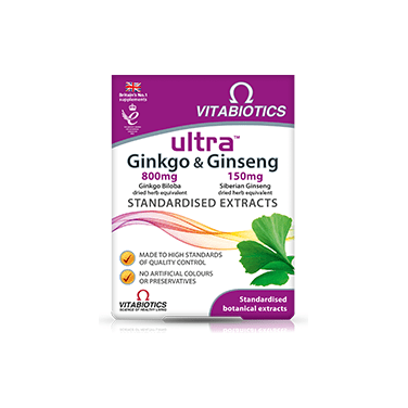 Vitabiotics Ultra Gingko Biloba & Siberian Ginseng - 60 tabs